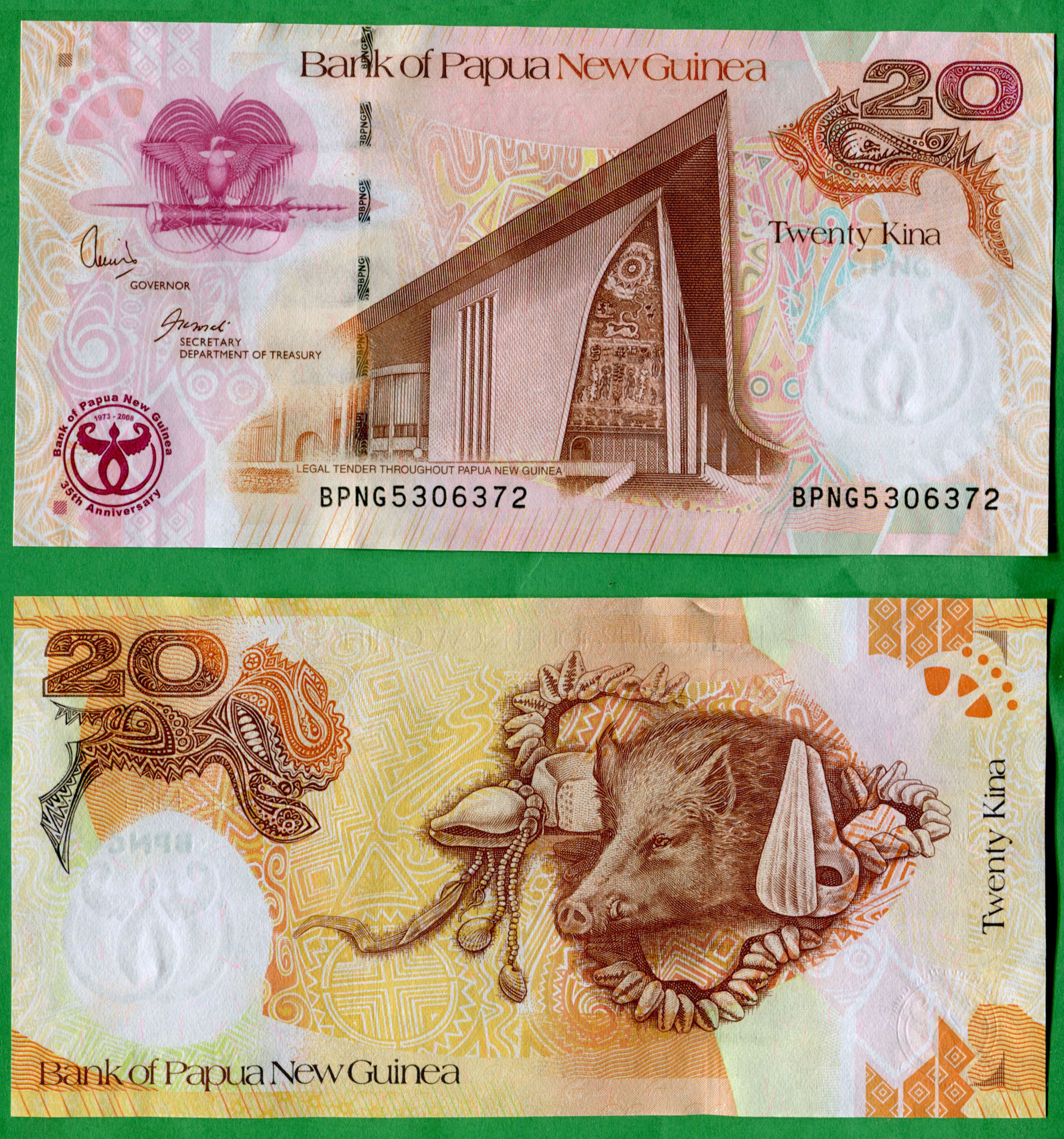 Papúa Nueva Guinea: 20 kina Año 2008